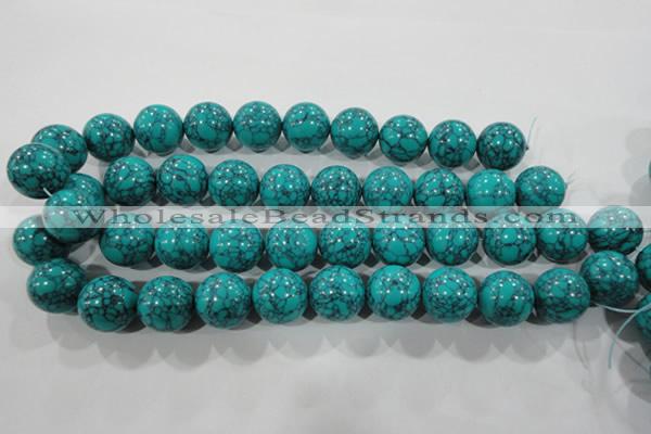 CTU1679 15.5 inches 20mm round synthetic turquoise beads