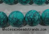 CTU1689 15.5 inches 20mm faceted round synthetic turquoise beads