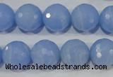 CTU1746 15.5 inches 14mm faceted round synthetic turquoise beads