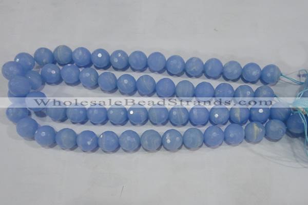 CTU1746 15.5 inches 14mm faceted round synthetic turquoise beads