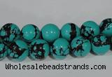 CTU1804 15.5 inches 10mm round synthetic turquoise beads