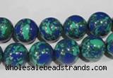 CTU1815 15.5 inches 12mm round synthetic turquoise beads