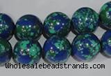 CTU1816 15.5 inches 14mm round synthetic turquoise beads