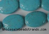 CTU1895 15.5 inches 18*25mm oval imitation turquoise beads