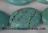 CTU1897 15.5 inches 25*35mm oval imitation turquoise beads