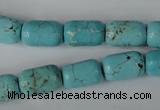 CTU1940 15.5 inches 10*15mm tube imitation turquoise beads