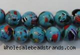 CTU2003 15.5 inches 10mm round synthetic turquoise beads