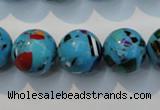 CTU2005 15.5 inches 14mm round synthetic turquoise beads