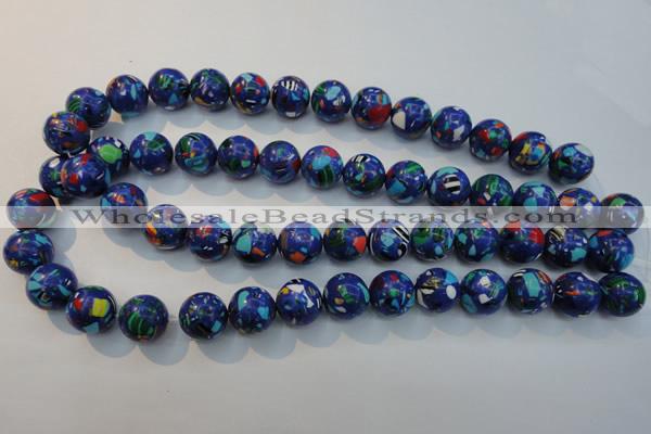 CTU2075 15.5 inches 14mm round synthetic turquoise beads