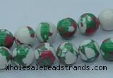 CTU225 16 inches 10mm round imitation turquoise beads wholesale