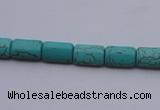 CTU24 15.5 inches 10*15mm rectangle blue turquoise beads Wholesale