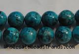 CTU2414 15.5 inches 12mm round synthetic turquoise beads