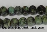 CTU2460 15.5 inches 6*6mm pumpkin African turquoise beads wholesale