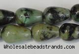 CTU2465 15.5 inches 7*10mm teardrop African turquoise beads wholesale