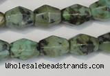 CTU2466 15.5 inches 7*8mm faceted rice African turquoise beads wholesale