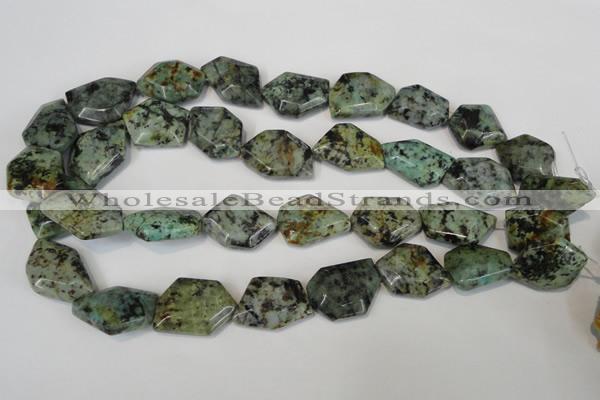 CTU2483 15.5 inches 12*18mm - 22*27mm freeform African turquoise beads