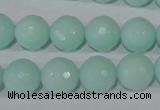 CTU2575 15.5 inches 12mm faceted round synthetic turquoise beads