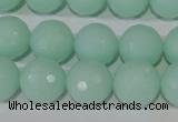 CTU2577 15.5 inches 16mm faceted round synthetic turquoise beads