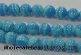 CTU2581 15.5 inches 6mm round synthetic turquoise beads