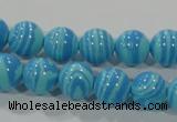 CTU2582 15.5 inches 8mm round synthetic turquoise beads