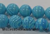 CTU2584 15.5 inches 12mm round synthetic turquoise beads