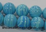 CTU2585 15.5 inches 14mm round synthetic turquoise beads