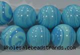 CTU2586 15.5 inches 16mm round synthetic turquoise beads