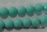 CTU2781 15.5 inches 6mm faceted round synthetic turquoise beads