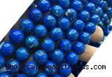 CTU3156 15 inches 10mm round gold vein howlite turquoise beads