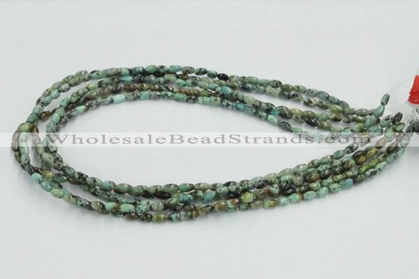 CTU406 15.5 inches 4*6mm rice African turquoise beads wholesale