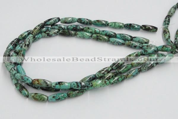 CTU409 15.5 inches 8*12mm rice African turquoise beads wholesale