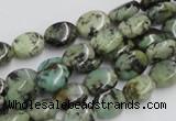 CTU412 15.5 inches 8*12mm oval African turquoise beads wholesale