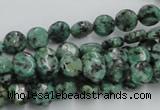 CTU415 15.5 inches 8mm flat round African turquoise beads wholesale