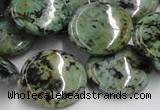 CTU418 15.5 inches 22mm flat round African turquoise beads wholesale