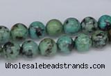 CTU427 15.5 inches 8mm round African turquoise beads wholesale