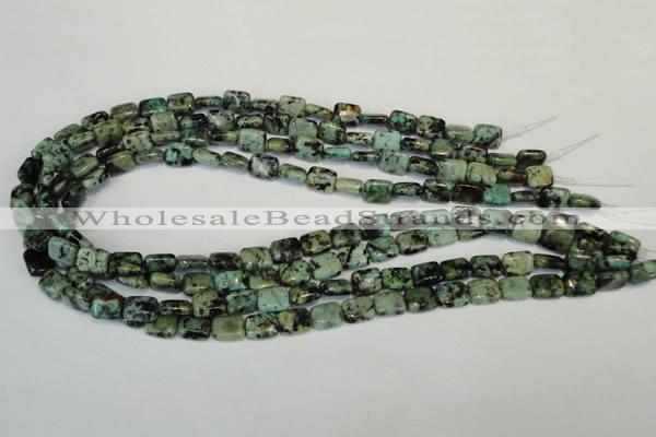 CTU494 15.5 inches 8*10mm rectangle African turquoise beads wholesale