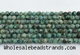 CTU518 15.5 inches 6mm faceted round African turquoise beads wholesale