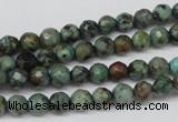 CTU551 15.5 inches 6mm faceted round African turquoise beads