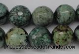 CTU556 15.5 inches 16mm faceted round African turquoise beads