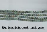 CTU563 15.5 inches 6mm round matte african turquoise beads