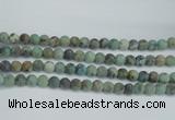 CTU565 15.5 inches 10mm round matte african turquoise beads