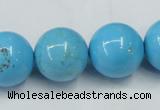 CTU881 15.5 inches 18mm round dyed turquoise beads wholesale