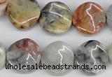 CTW16 15.5 inches 16mm twisted coin crazy lace agate beads wholesale