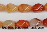 CTW160 15.5 inches 10*15mm twisted rice agate gemstone beads