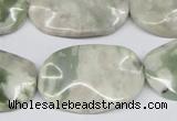 CTW307 15.5 inches 20*30mm wavy oval peace stone beads