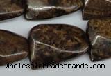 CTW410 15.5 inches 22*30mm twisted bronzite gemstone beads