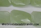 CTW417 15.5 inches 20*30mm faceted & twisted New jade gemstone beads