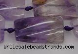 CTW456 20*38mm faceted & twisted rectangle ametrine beads