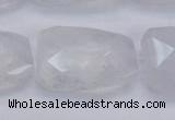 CTW500 15.5 inches 20*30mm faceted & twisted synthetic quartz beads