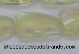 CTW502 15.5 inches 20*30mm faceted & twisted synthetic quartz beads